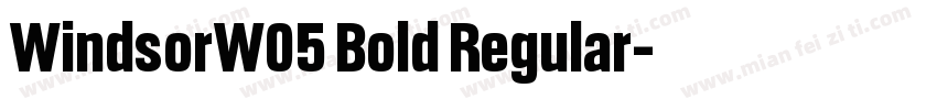 WindsorW05 Bold Regular字体转换